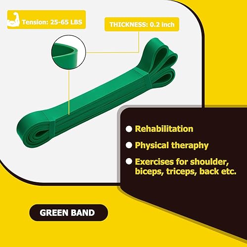 Miniatura 3 de Pull Up Bands, Resistance Bands, Pull Up Assistance Band Exercise Bands for Men & Women Working Out, Body Stretching, Physical Therapy, Muscle