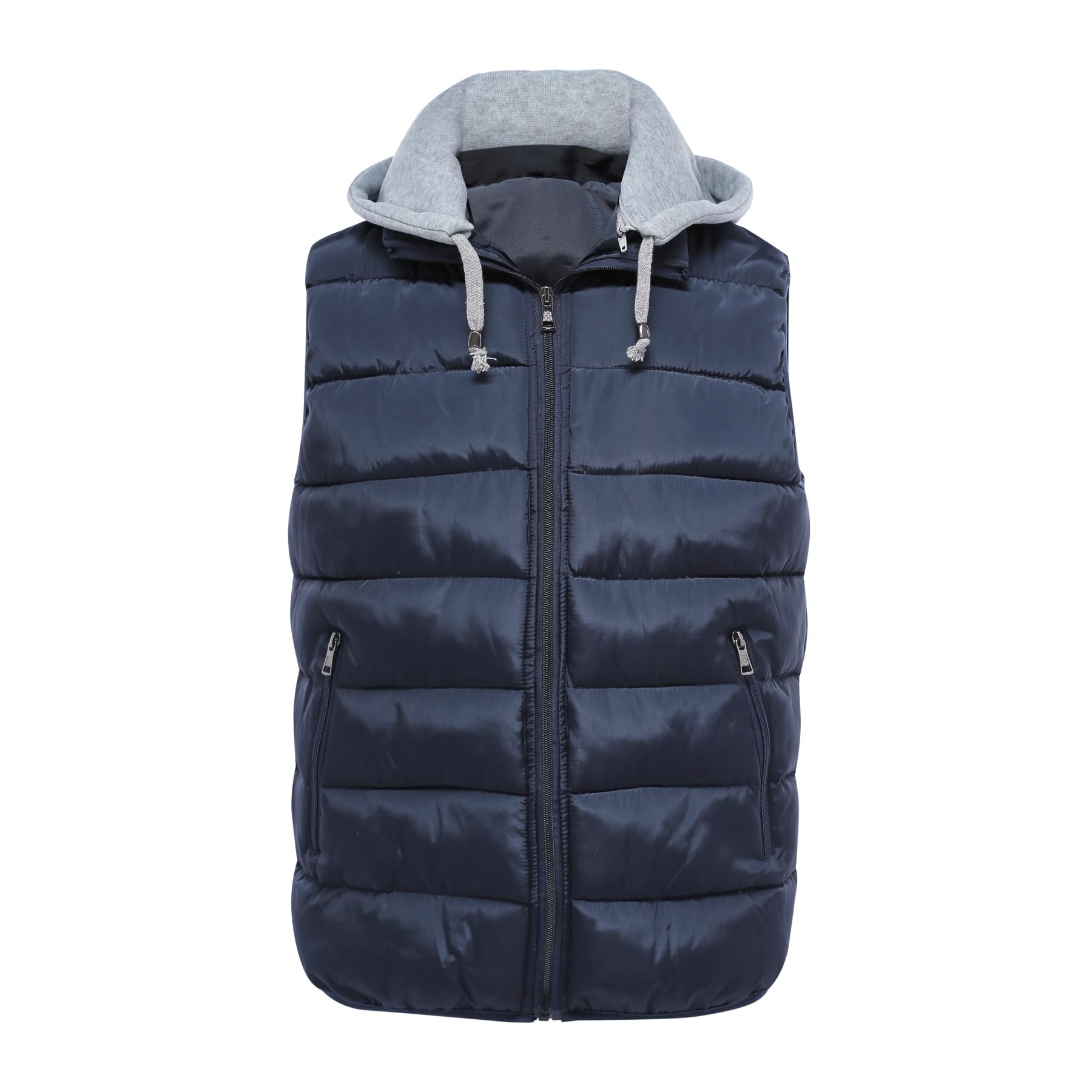 YOUTHUP Gilet da Uomo Trapuntato Scaldamuscoli Giacca Leggera Senza Maniche con Cappuccio Gilet da Esterno