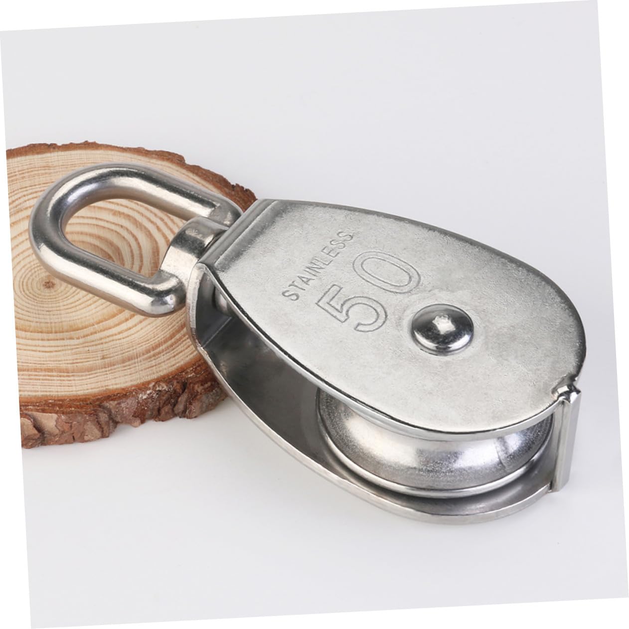 Mikinona 2 Stück Edelstahl Umlenkrolle Schwerlast Seilrolle mit Kugellager Rostfrei Langlebig für Hebezug und Flaschenzug Outdoor Anwendung