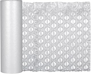 Inflatable Air Bubble Film Cushioning Wrap Rolls | Perforated, Easy to Tear | Large Air Bubble, 15.7 Inch x 984 Feet Total | Packing, Shipping, Industrial, Business Bubblewrap Supply (Perforated Line 12.5" in)