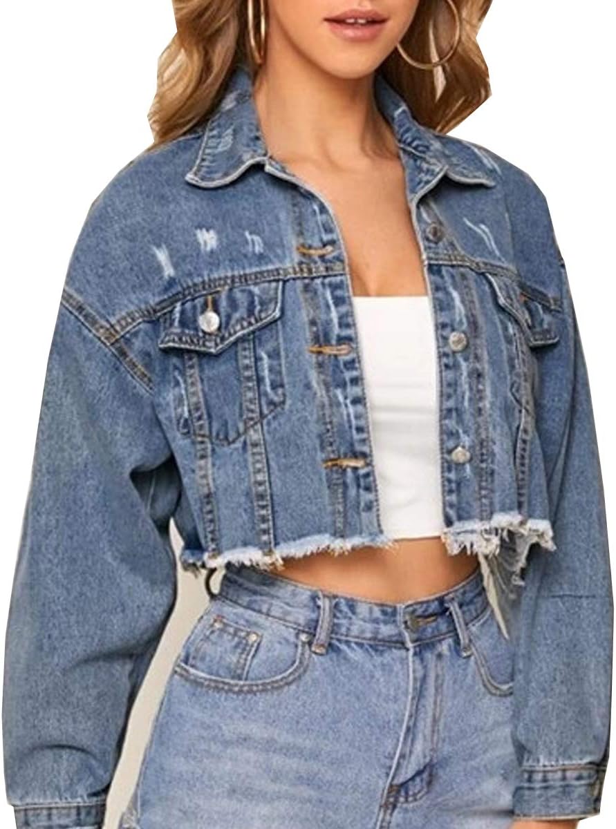 crop jacket jeans