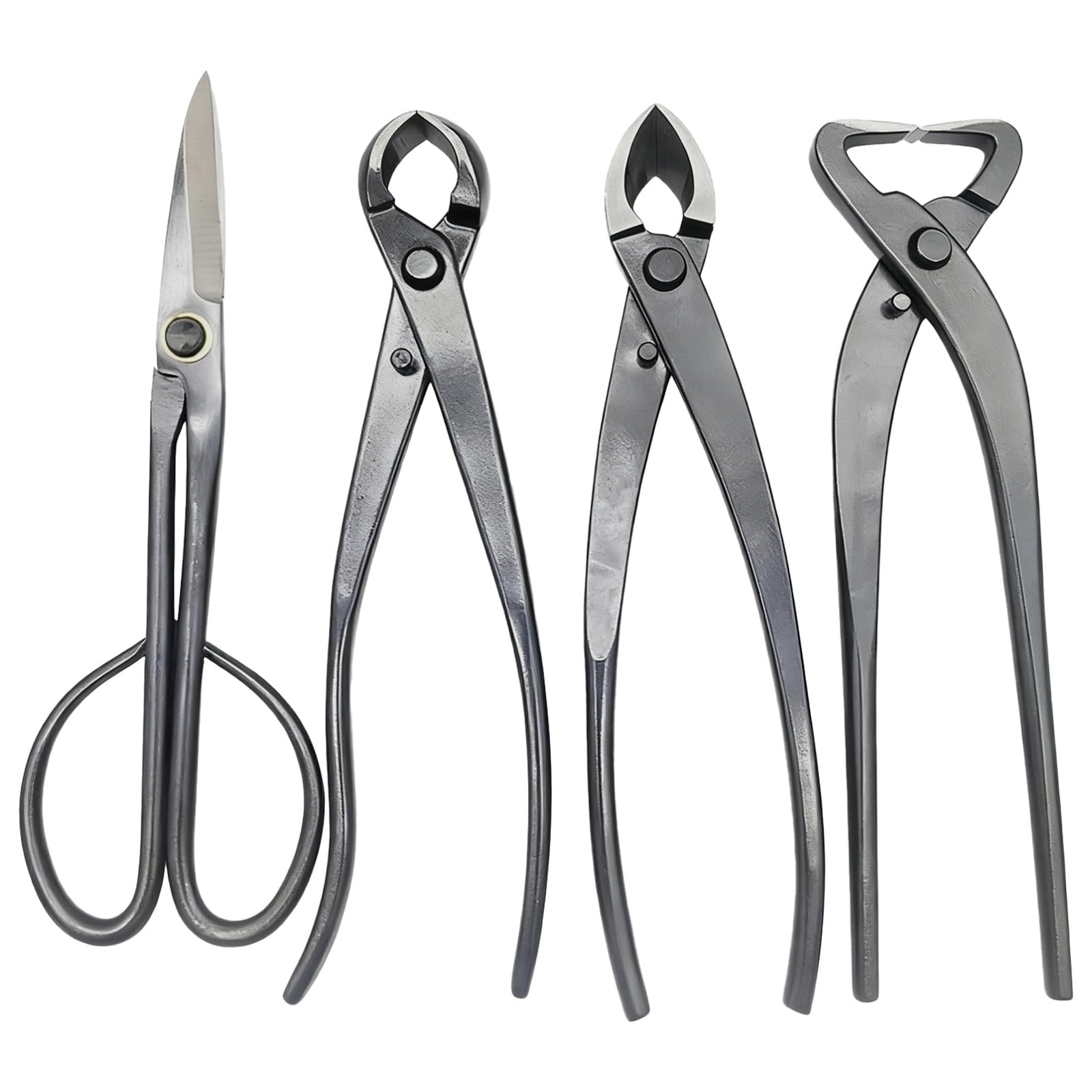 Kit d’outils pour bonsaï en acier au carbone, 4 pièces, pour la taille, le modelage et la mise en forme, fendeur de tronc, pour l’entretien précis des branches et des troncs de bonsaï