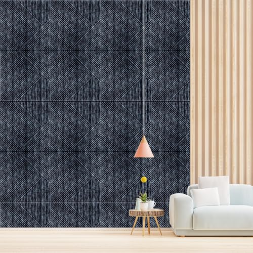 Image of Kayra Decor 3D Self Adhesive Wall Panel Thunder Black TP 106 Design Pack of 12 Covers 32.34 Sq. Ft.TP106