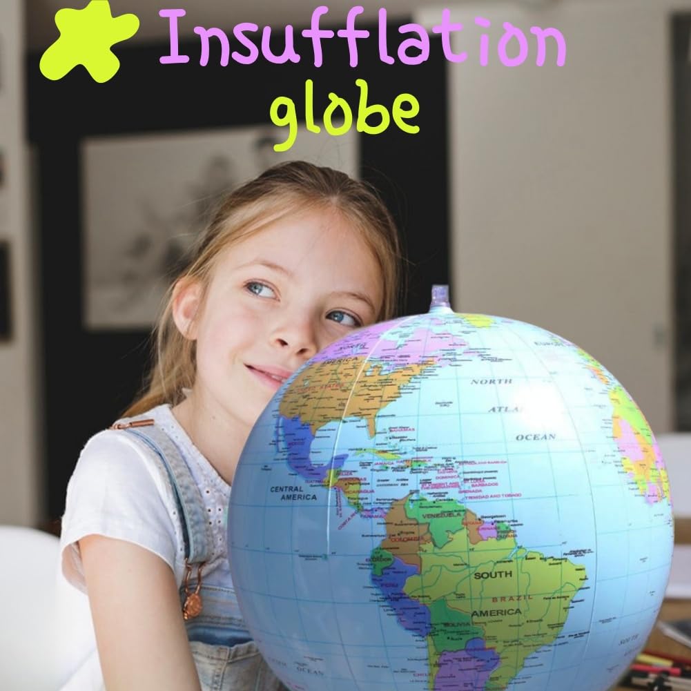 30CM Inflatable World Map Globe Balloon Beach Ball... – Vicedeal - View #3