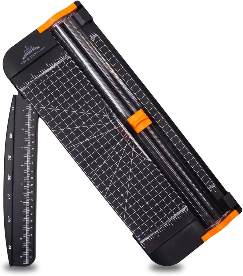 Paper Trimmers 12 Inch A4 Titanium Paper Cutter with Automatic Security Safeguard Guillotine