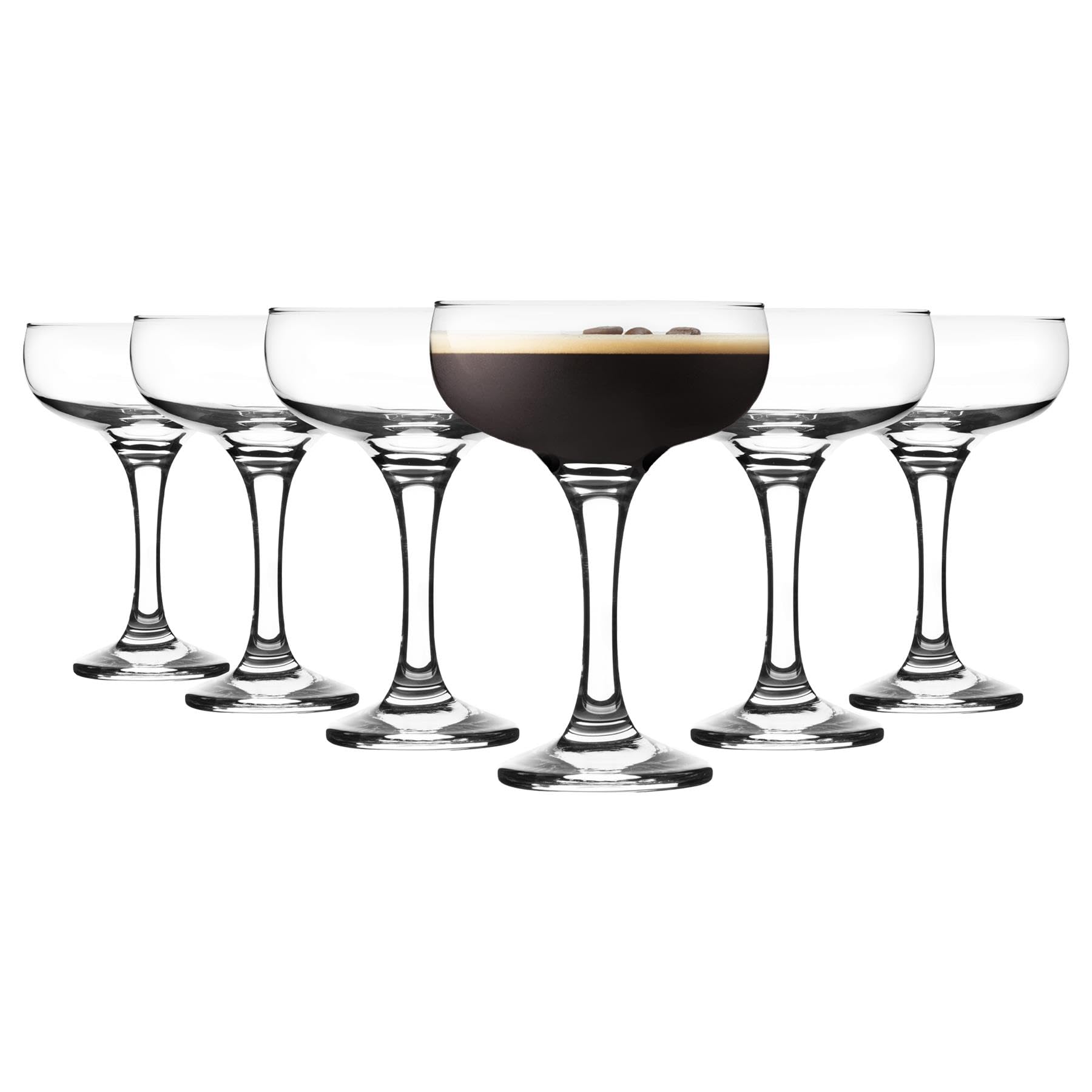 Coupe champagne et espresso martini lavable pour fête lot de 6