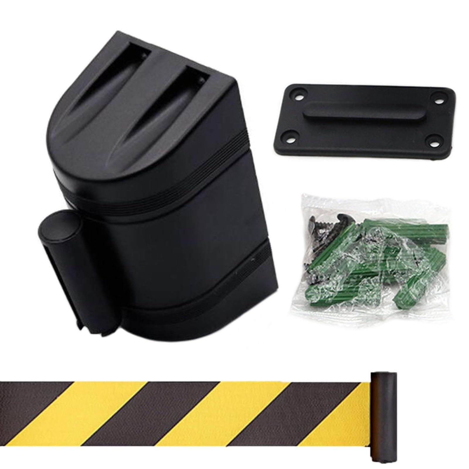 Aioneer Retractable Wall Mount Belt Barrier - Crowd Control Safety Line With 3M Caution Belt For Events And Traffic Management-A-3 Meter