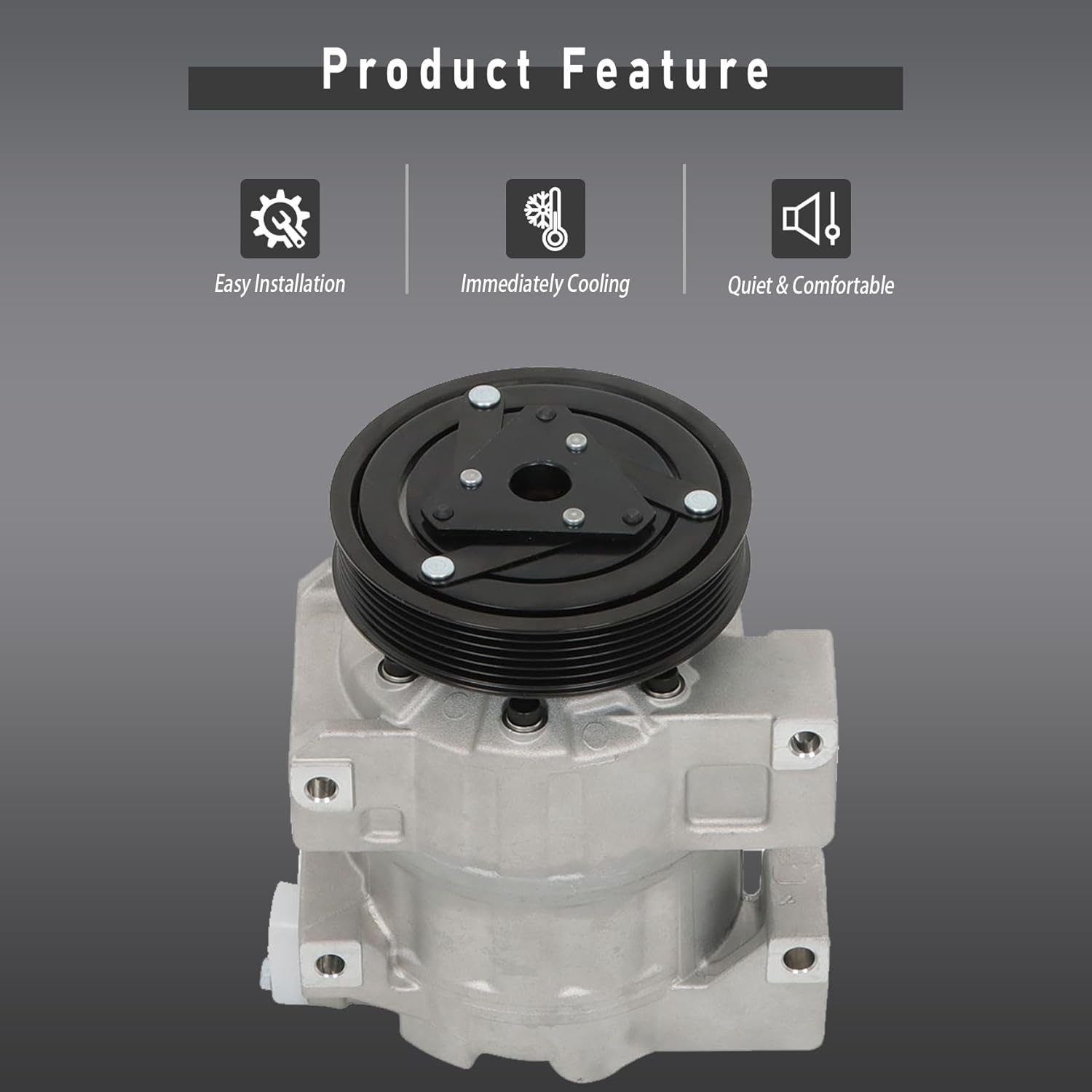 A/C AC Compressor Replacement for 2007-2012 Nissan Altima 2007-2012 Nissan Sentra 2.5L CO 10886C 92600JA00A