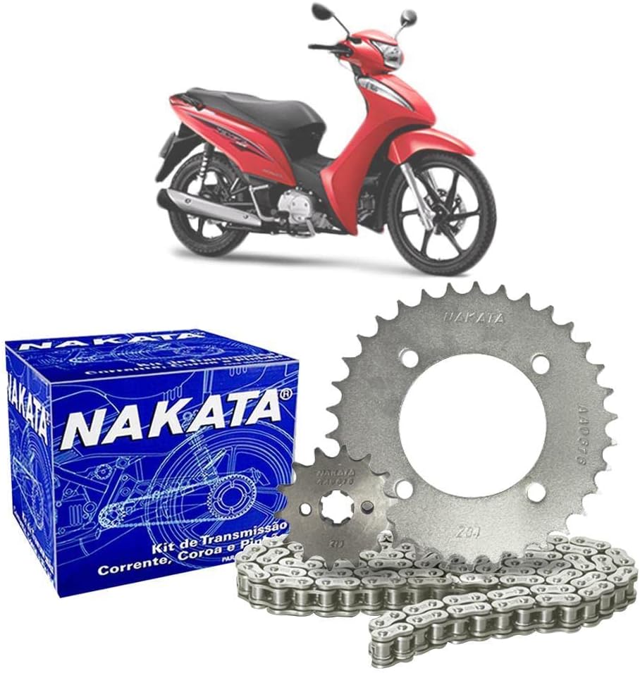 Kit Relação Transmissão Nakata TM10100 Honda Biz 125 2005-16 Kit Relação Transmissão Nakata TM10100 Honda Biz 125 2005-16