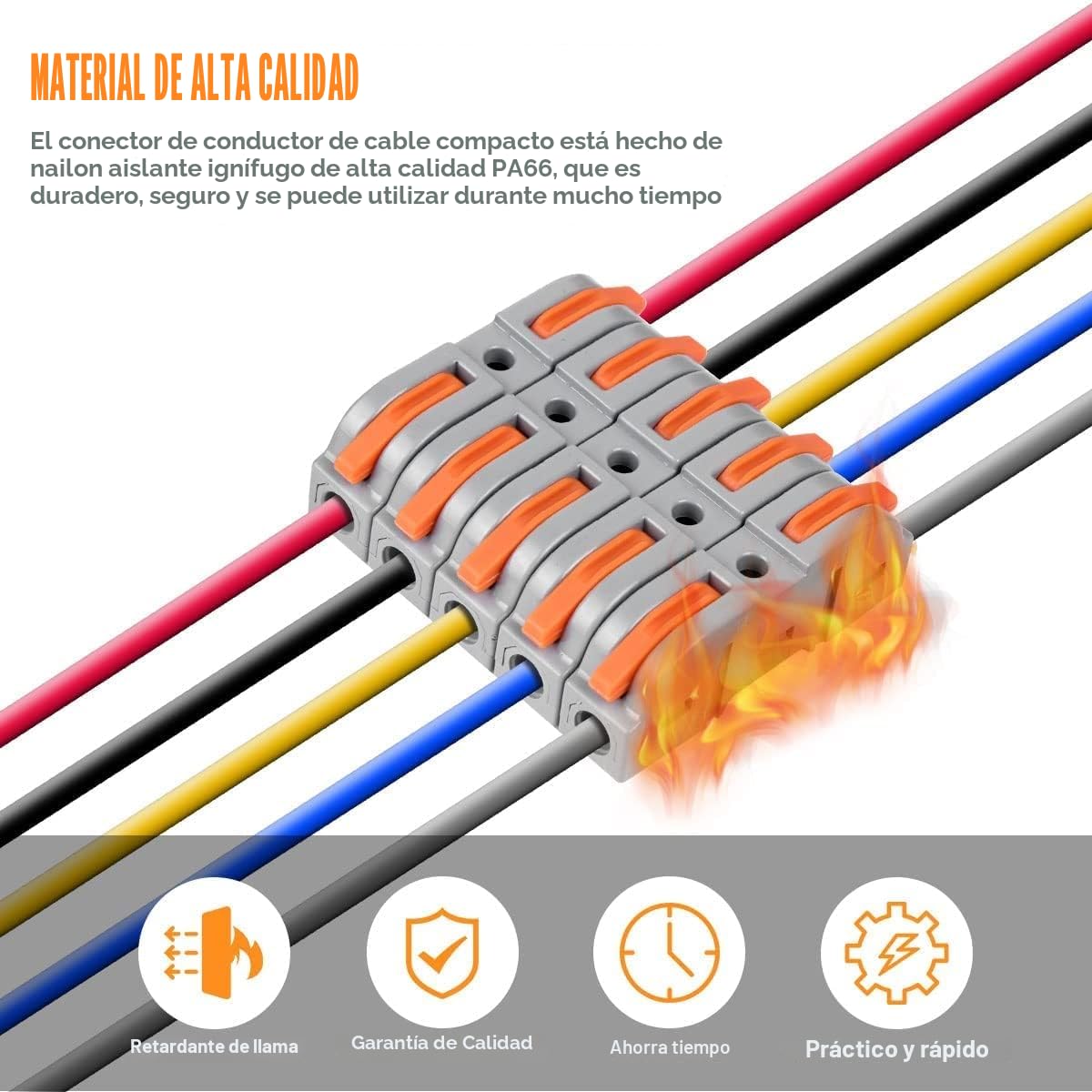 34 Piezas Conexiones Cables Electricos,Bornas de Conexion Electrica,Clemas Electricas Rapidas,Wago Conector,Fichas de Empalme Electrico,Empalmes Cables Electricos,Conectores Electricos Rapidos