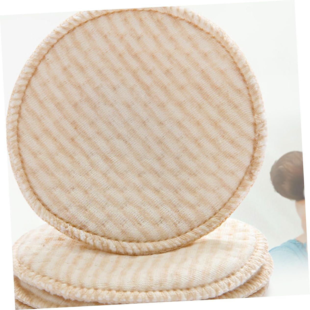 ORFOFE 4pcs Breastfeeding Inserts Lily Nursing Pads Overflow Mat Washable Cotton