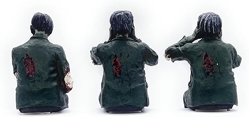 Miniatura 4 de RUSTIX Walking Dead Zombie Decor Nondead See Hear Speak No Evil Figuras de película de terror gótica espeluznante