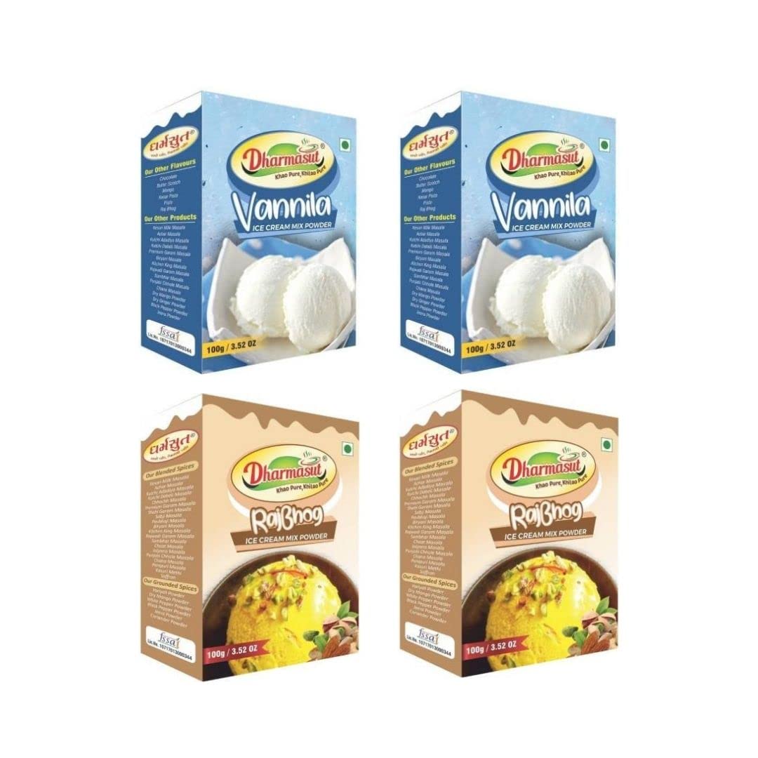 2 Vanilla + 2 Rajbhog Instant Ice Cream Mix Powder | Combo of 4 | 400gm-picture-41
