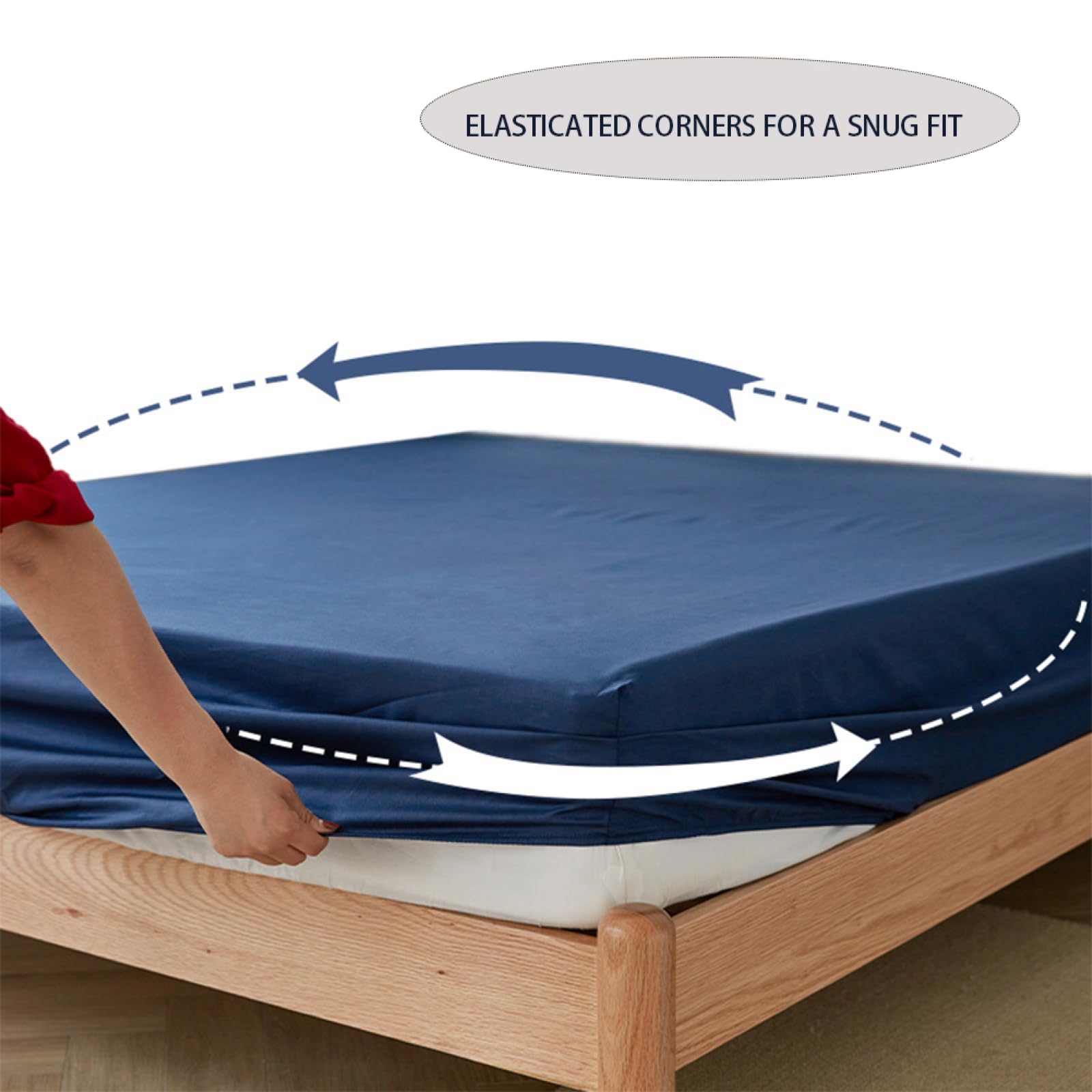 Sábana bajera ajustable de algodón egipcio de lujo para cama individual de 140 x 200 cm, ropa de cama doble negra con bolsillo de 30 cm de profundidad y elástico en 4 direcciones