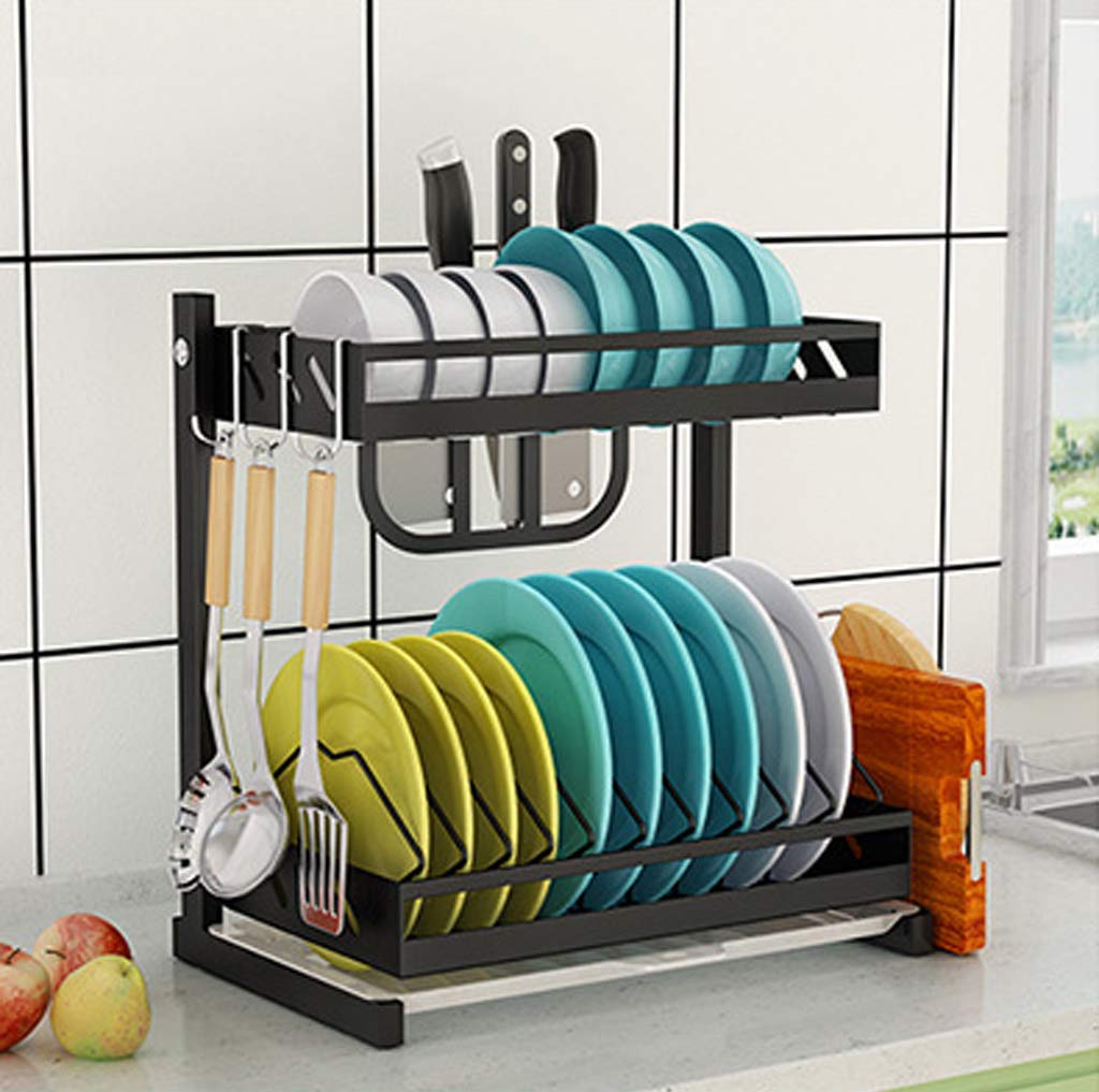 SaryEdge Dish Drying Rack Cutlery Rack Kitchen Supplies Paint Stainless Steel Kitchen Racks Dishes Chopsticks Storage Rack Drain Rack Dish Rack Cutlery Drying Rack,5,5