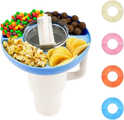Miniatura 1 de Tazón para aperitivos Stanley, bandeja de silicona para aperitivos Stanley, vaso compatible con vaso Stanley de 40 onzas, bonitos accesorios para