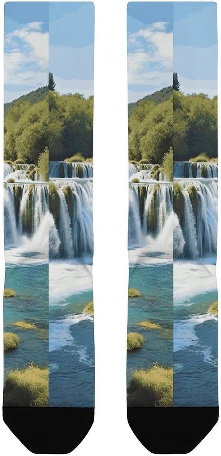 Kerka River Falls Knee High Soccer Socks Moisture Wicking