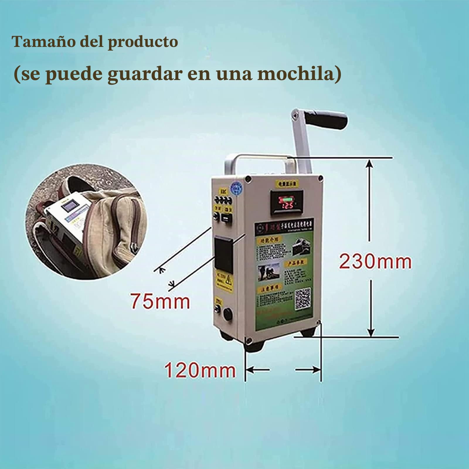 Electricidad portátil de la manivela del generador,Estación de energía portátil,fuente de alimentación manual de emergencia,Generadores al aire libre para supervivencia de camping Energía móvil