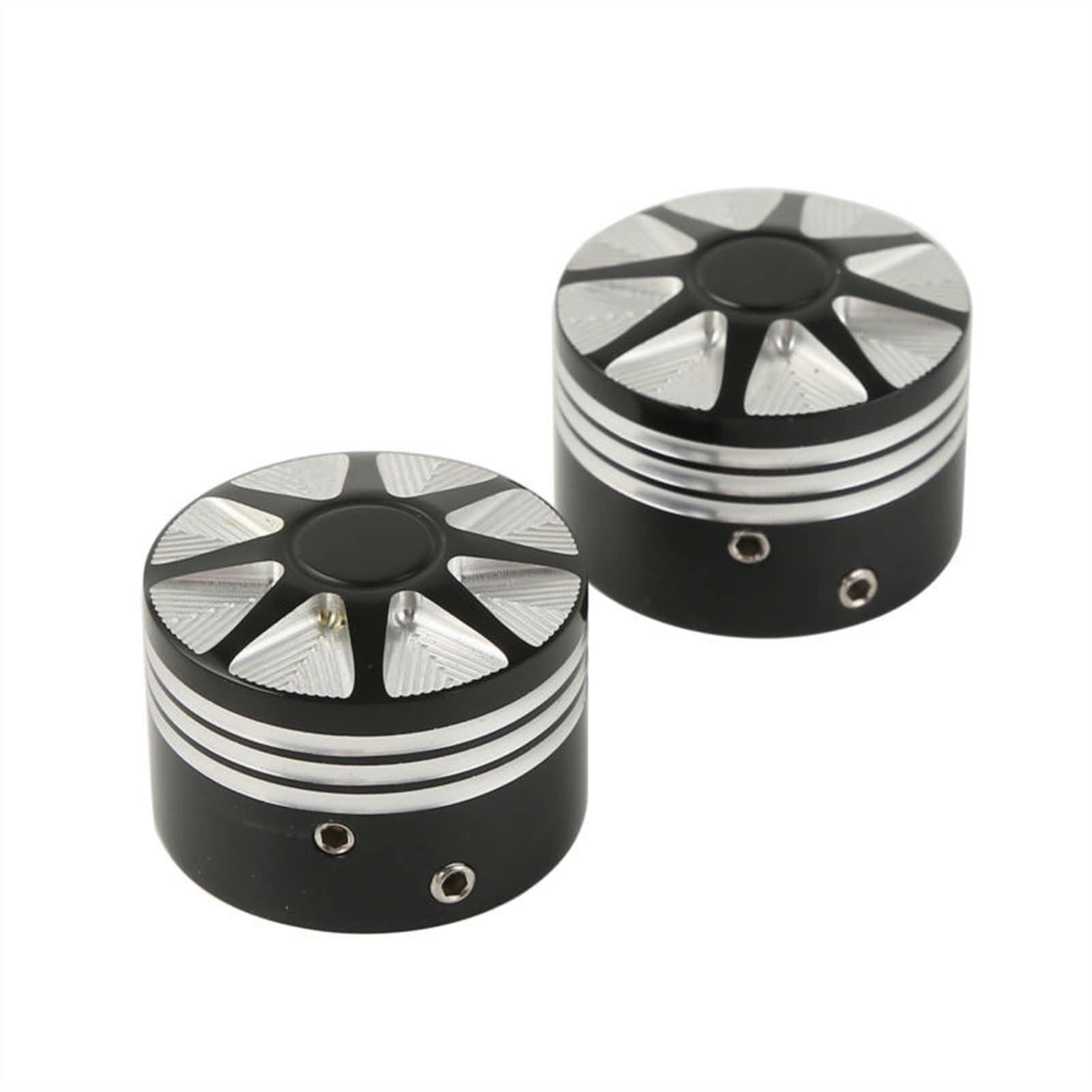 Kit de boulons d'essieu avant noir pour moto Harley Softail et Sportster