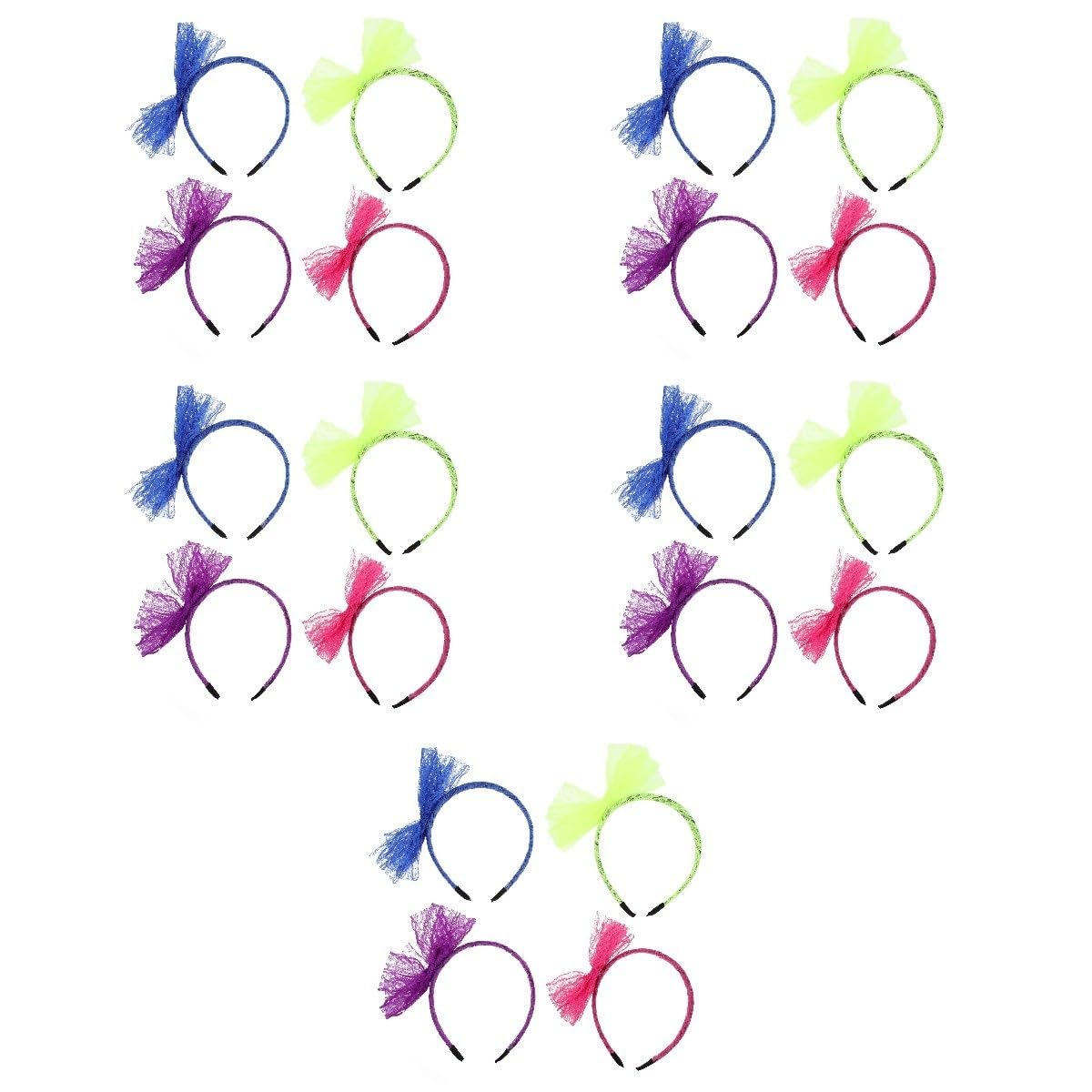 SEWACC 20 Piezas Diadema Femenina Lazo Grande de Tela para Mujer, Diseño Adorable y Ajuste Seguro Adecuado para Fiestas y Actuaciones