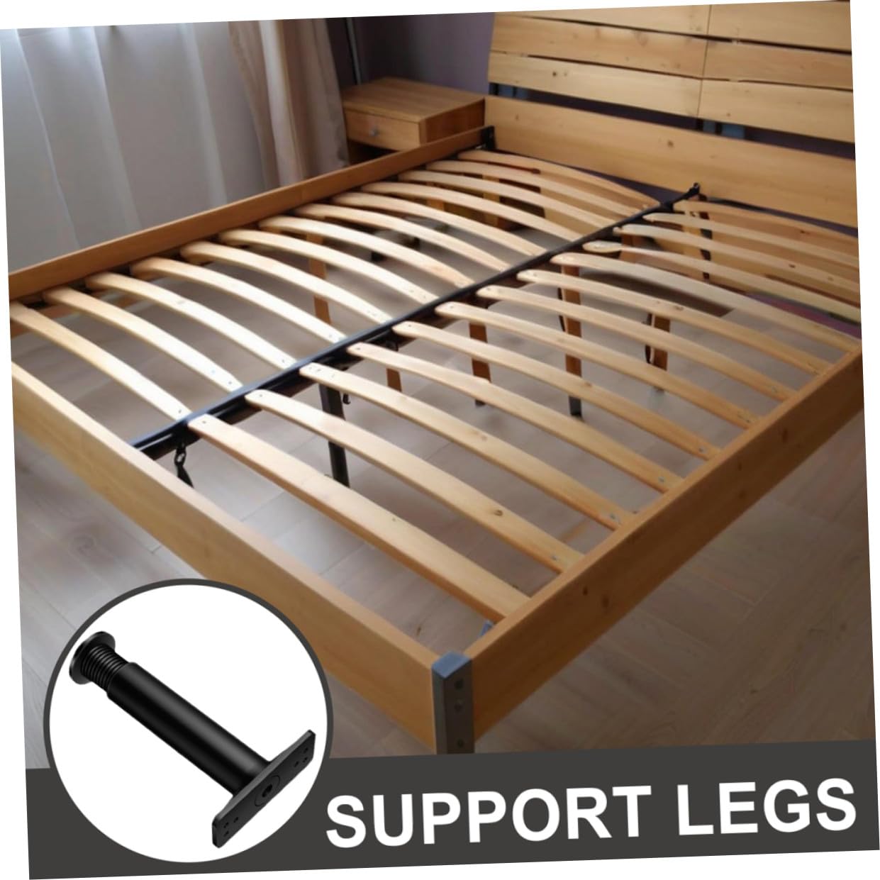 Operitacx 4pezzi Piedi Gambe Regolabili Per Telaio Letto Supporto Telaio Letto Gambe Di Ricambio Per