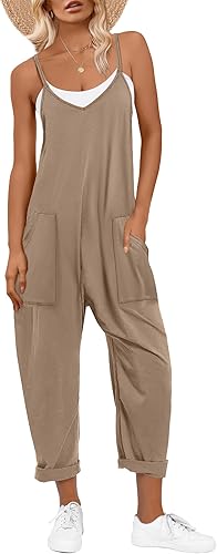 ANRABESS - Enterizos para mujer, casuales, de verano, sin mangas, con tirantes delgados, trajes de playa para vacaciones de tendencia