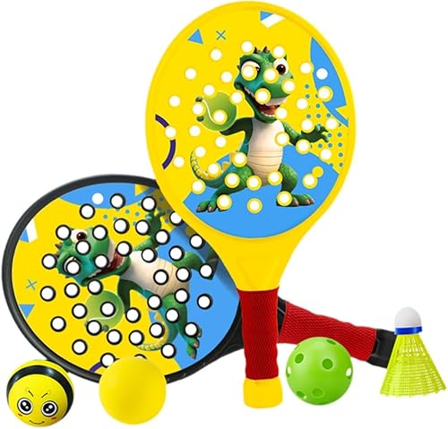 Raquetas de pádel con mango antideslizante, equipo de práctica, raquetas de tenis al aire libre con pelotas para parque, jardín, competición