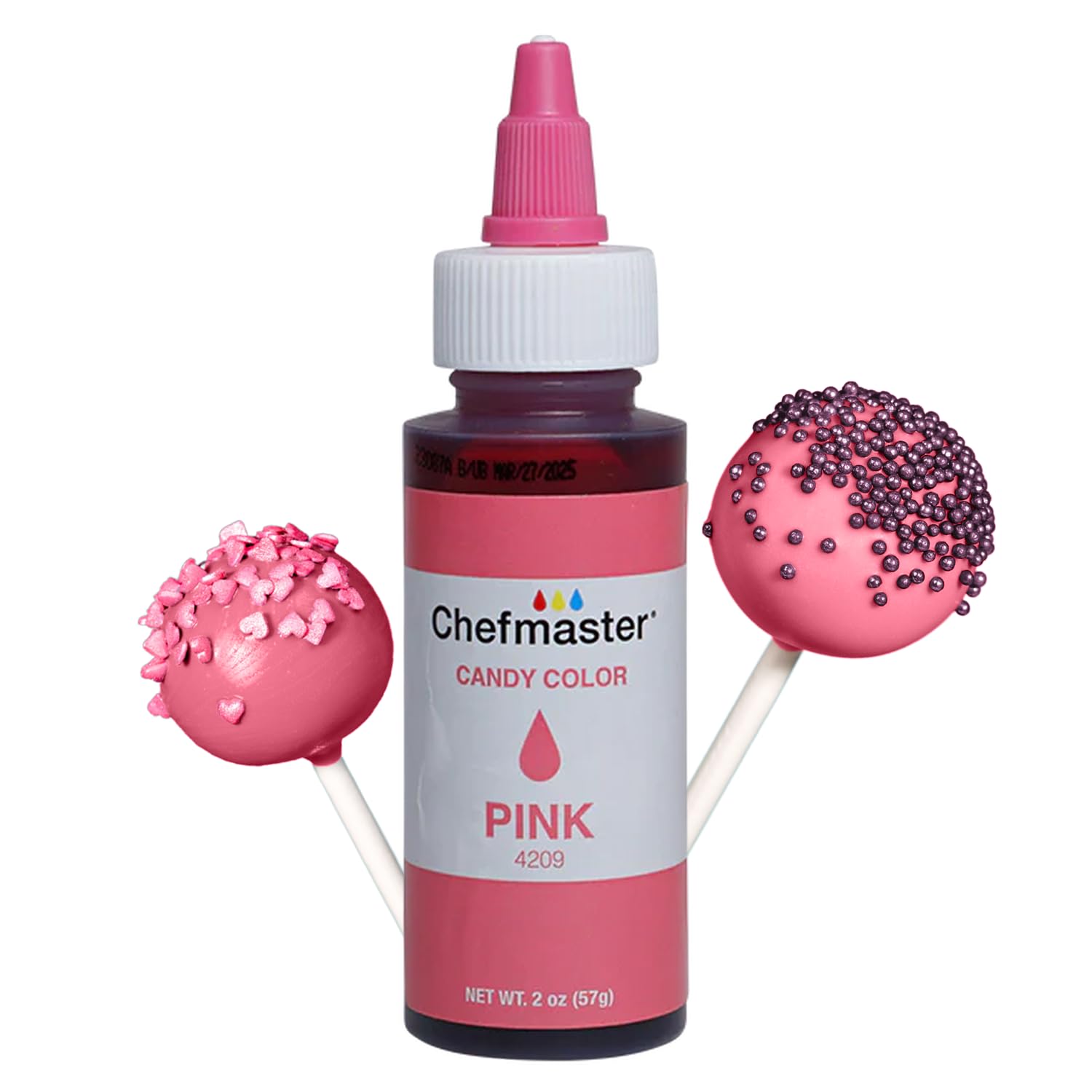 Chefmaster Pink Candy Color | True-Tone Shades | Oil-Based | Professional-Grade Dye | Easy-to-Use | 2 oz