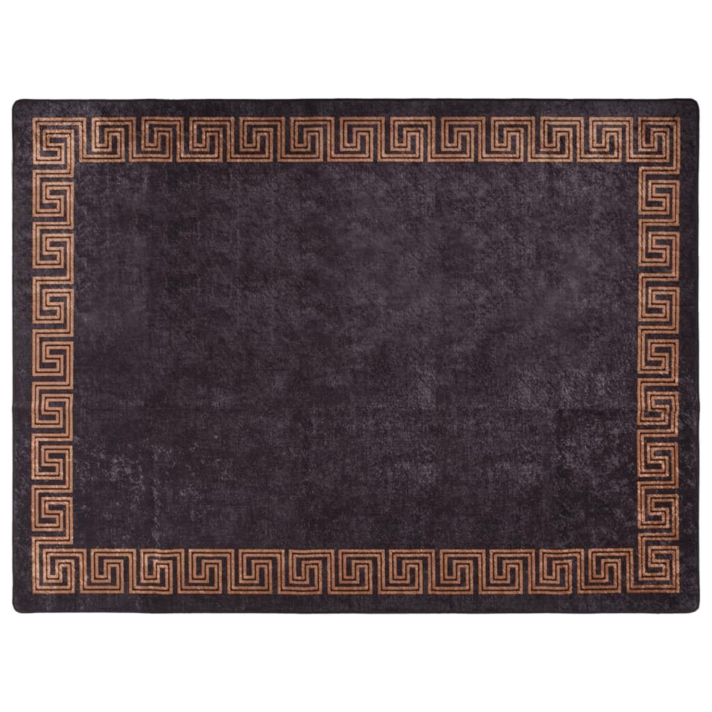 Tapis de salon 400x300 cm lavable en velours doux et poils courts