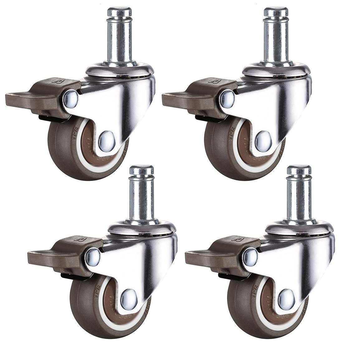 Ruedas giratorias 4X, Ruedas giratorias para Cuna de bebé, Ruedas giratorias de Goma TPE para Silla de Oficina, Ruedas giratorias de Repuesto para Muebles, Ruedas para c