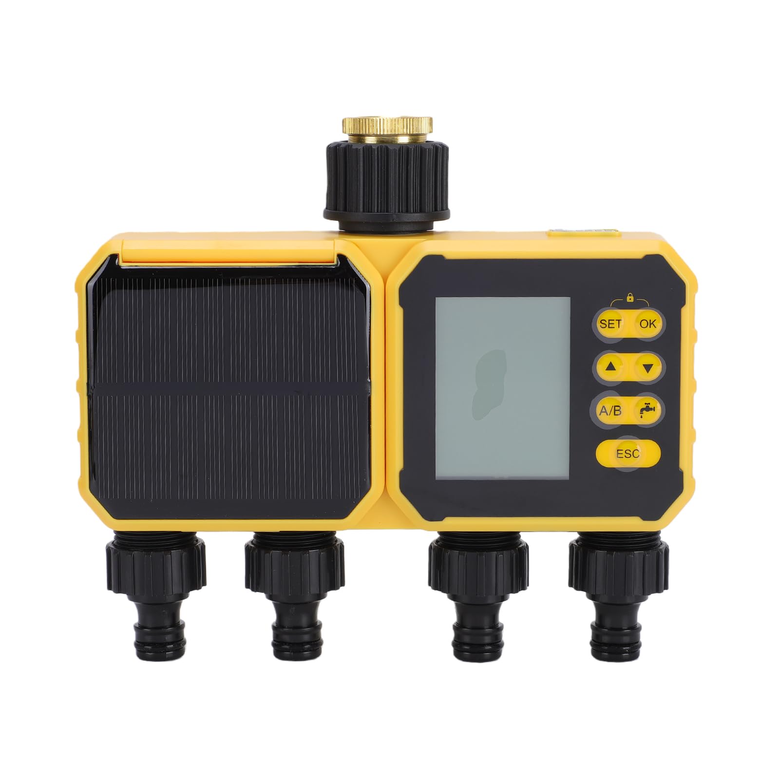 Matybobe Timer per Irrigazione Solare Controller Intelligente per Irrigazione Timer Automatico Ritardo Pioggia 2800mAh