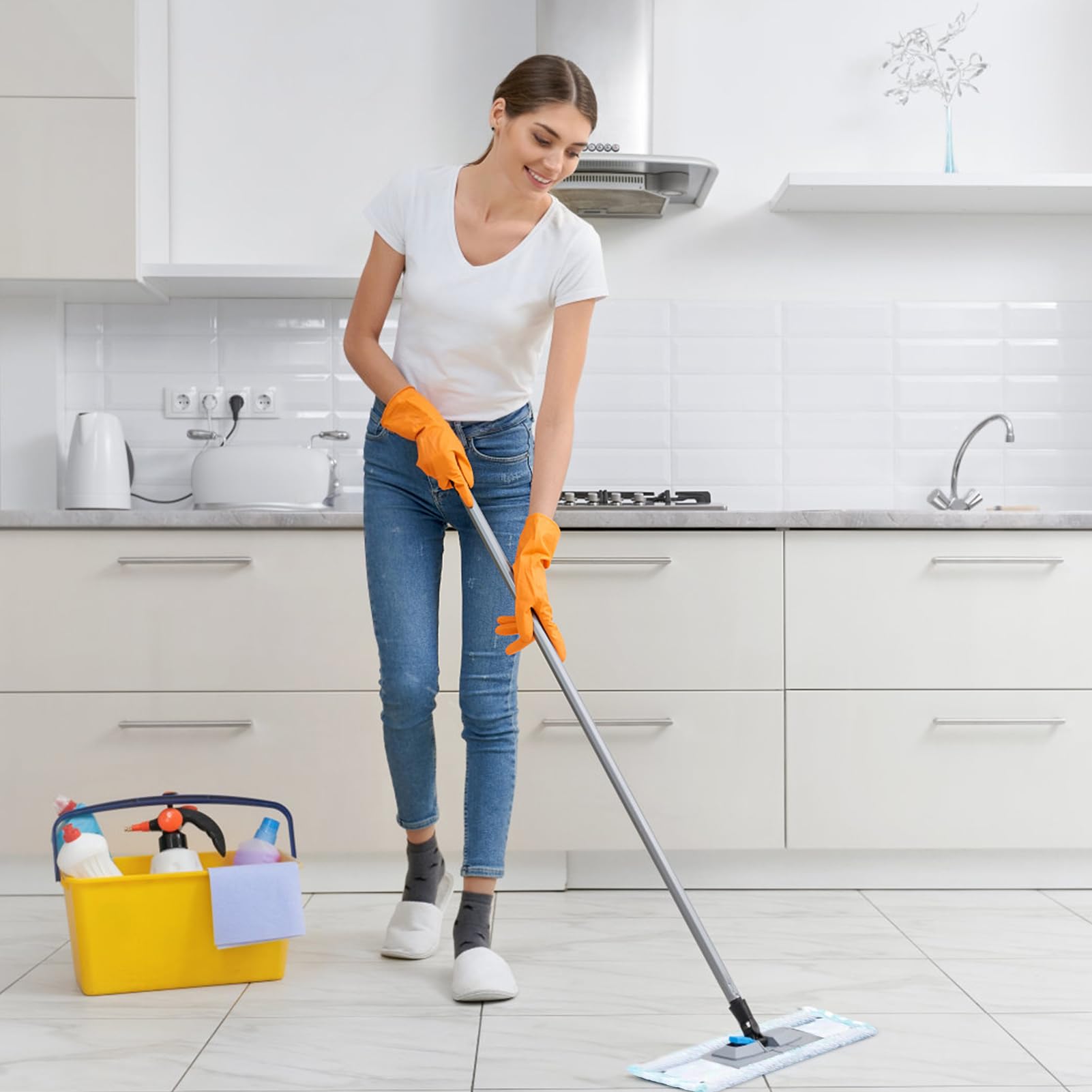 Nakładki na mop, wymienny zestaw nakładek z mikrofibry do mopa podłogowego Leifheit Clean Twist M Ergo Micro Duo - akcesoria zamienne (2 sztuki)