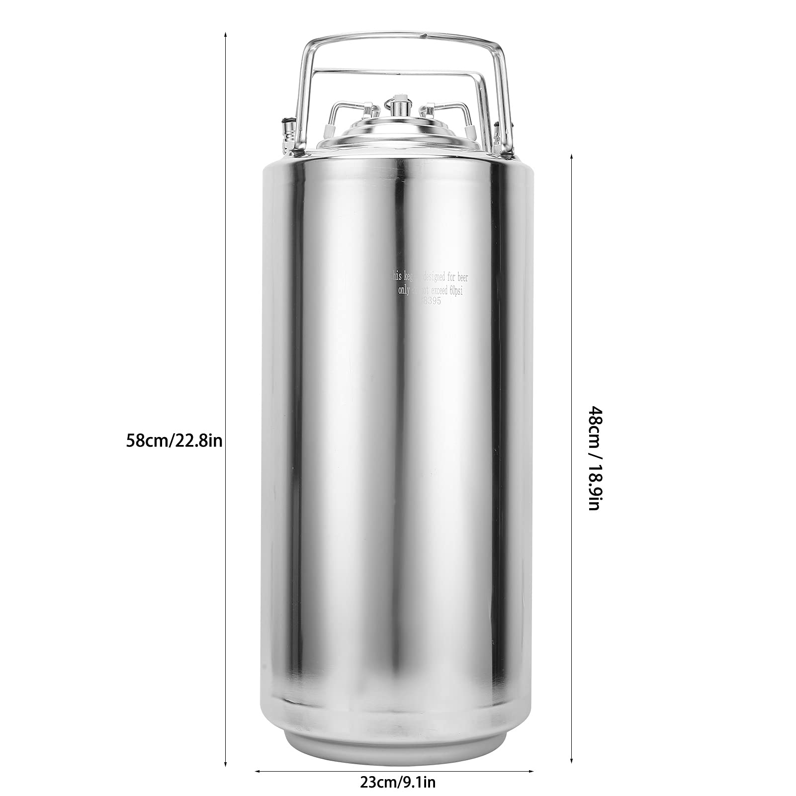 Amazon | ビール樽ステンレス鋼ビール樽18.5Lクラフトビール発酵貯蔵用