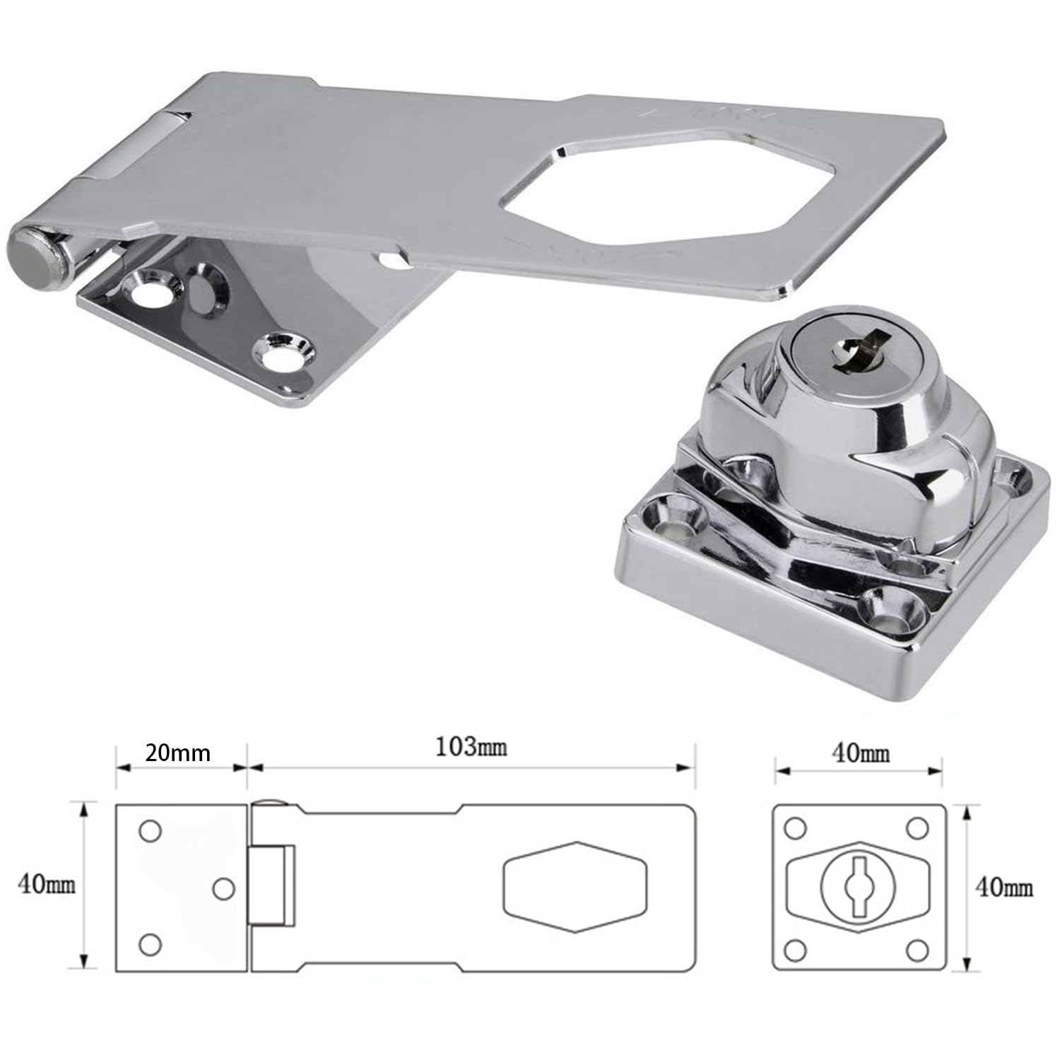 Heavy Duty Hasp - Serratura Di Classe Per Porta Di Sicurezza Con Chiave - Foto 5