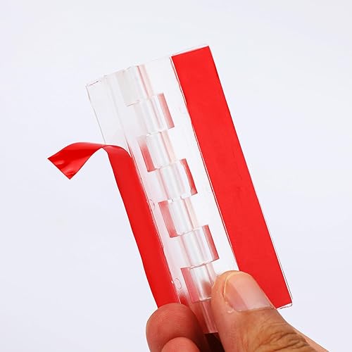 Miniatura 4 de 4 Pcs Adhesive Acrylic Hinge Clear Plastic Hinges Transparent Continuous Piano Hinges Self-Adhesive Folding Hinge Tools for Cabinet Drawer Furniture