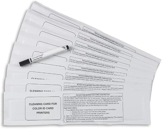 ID Maker Small Business Edition Cleaning Kit Cleaning Cards and Printhead Cleaning Pen Set Professional Print Quality Official ID Maker Brand Cleaning Kit