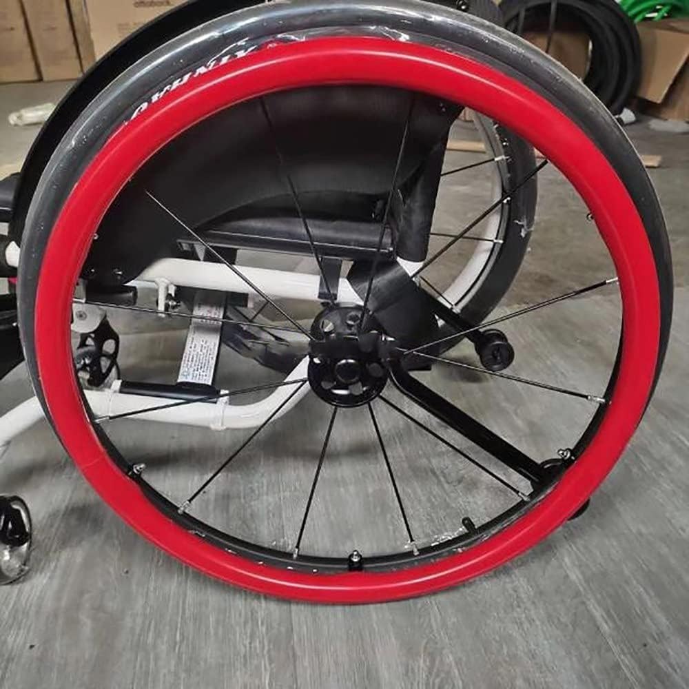 Funda para silla de ruedas deportiva con rueda trasera de 24 pulgadas, antideslizante, resistente al desgaste, funda para empujar con la mano, fundas para llantas de empuje de silla de ruedas, mejora