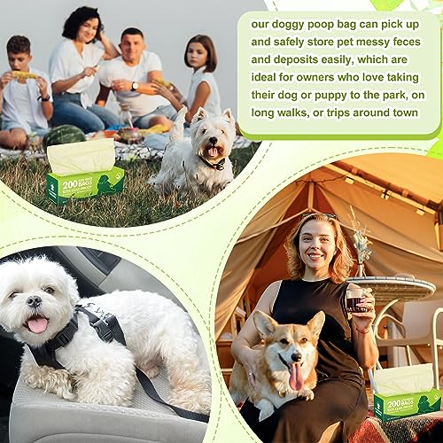 Image of Harloon 6000 Counts Dog Poop Waste Bags Bulk, 30 Rolls Pet Waste Bags, Extra Thick Strong Leak Proof, for Walking, Travel, Park, Puppy Cleanup,Universal Doggy Rolls Waste-Box(Green,12 x 8 Inches)