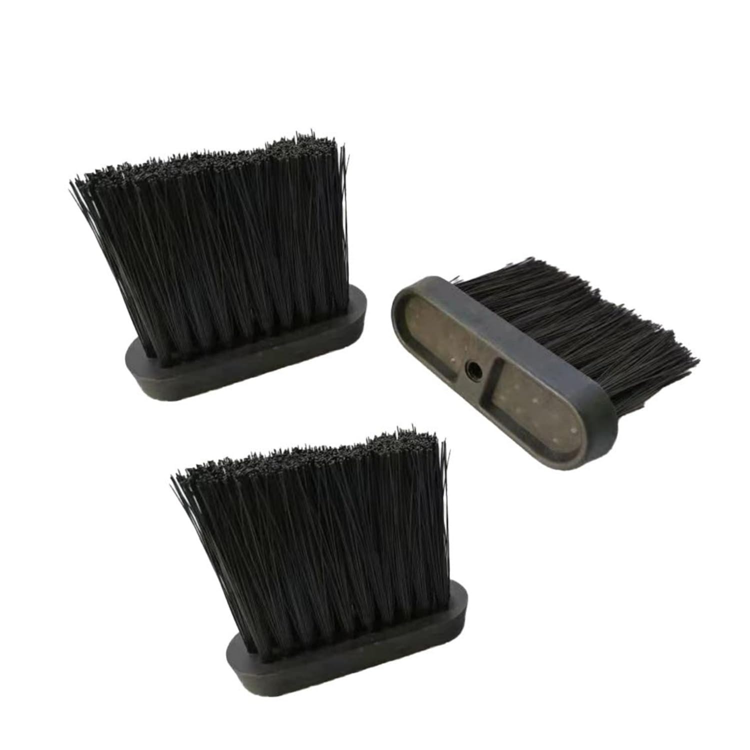 Angelkiss 3Pcs Oblong Replacement Spare Hearth Brush Head Refill for Companion Sets, Home Fireplace Cleaning.
