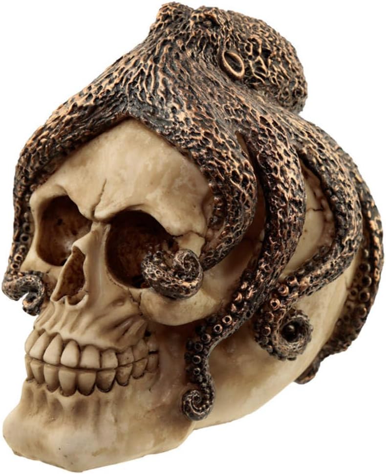 Skull and Bones Fantasy bronze octopus ornament