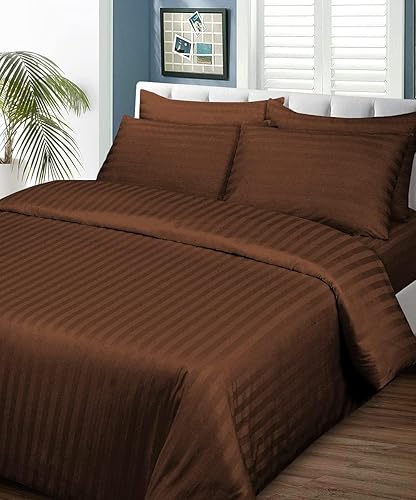 Miniatura 2 de British Linens - Juego de funda de edredón de 100  algodón egipcio juego de ropa de cama suave de 3 piezas con cierre de cremallera y juegos de