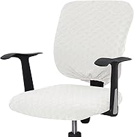 Vista 11 de Funda para silla de oficina, fundas universales giratorias para silla de computadora, protector elástico extraíble para silla de computadora