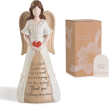 Storieme Angel Figurine Gifts for Aunt Best Aunty Gift for Birthday Mother s Day Christmas - 7.5  Handcrafted Aunt Ornament Decor 19cm/7.5"