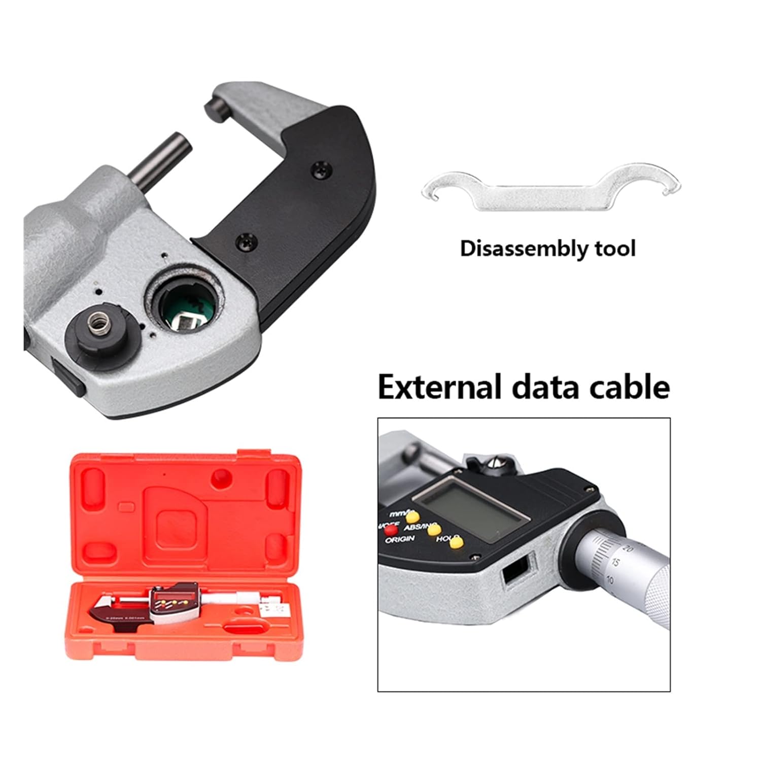 0-25/25-50/50-75/100 Mm ミクロンデジタル外部マイクロメーター 電子マイクロメーターゲージ 0.001mm キ  デジタルマイクロメーター ２５～５０㎜ 防塵防水 データ転送機能付 | ノギス・マイクロメーター・精密測定,マイクロメーター |  シンワオンラインショップ マイクロ ...