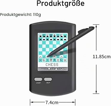Mini Electronic Chess Board Intelligent Chess Computer Touch-Based Multiple Ways to Play Electronic Chess Game HD Portable Single Player Computer Game