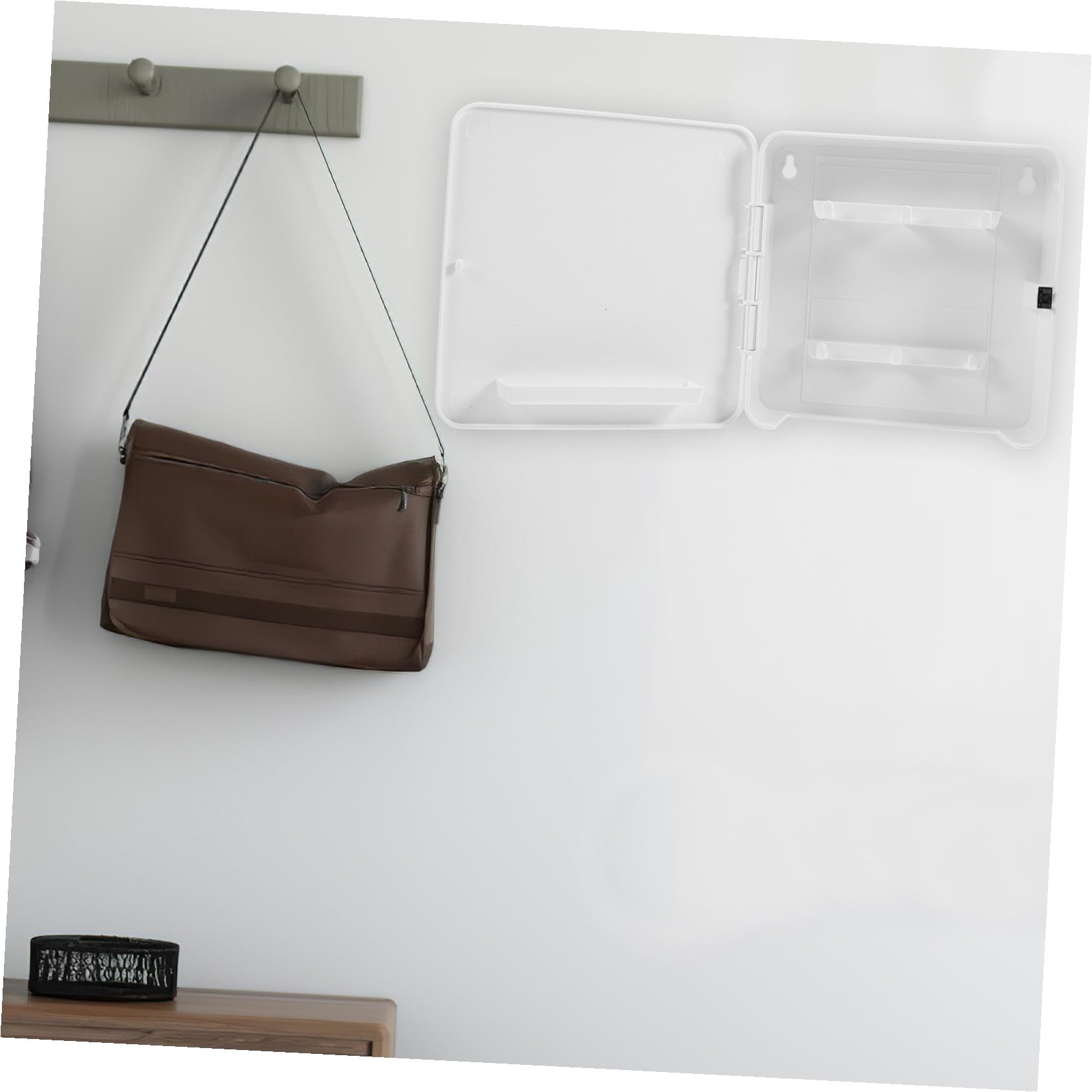 Portachiavi da Parete Magnetico in Plastica Bianco per Ingresso | Stile Moderno, per Ufficio e Organizzazione Dell’area D’ingresso, Adatto a Chiavi e Lettere