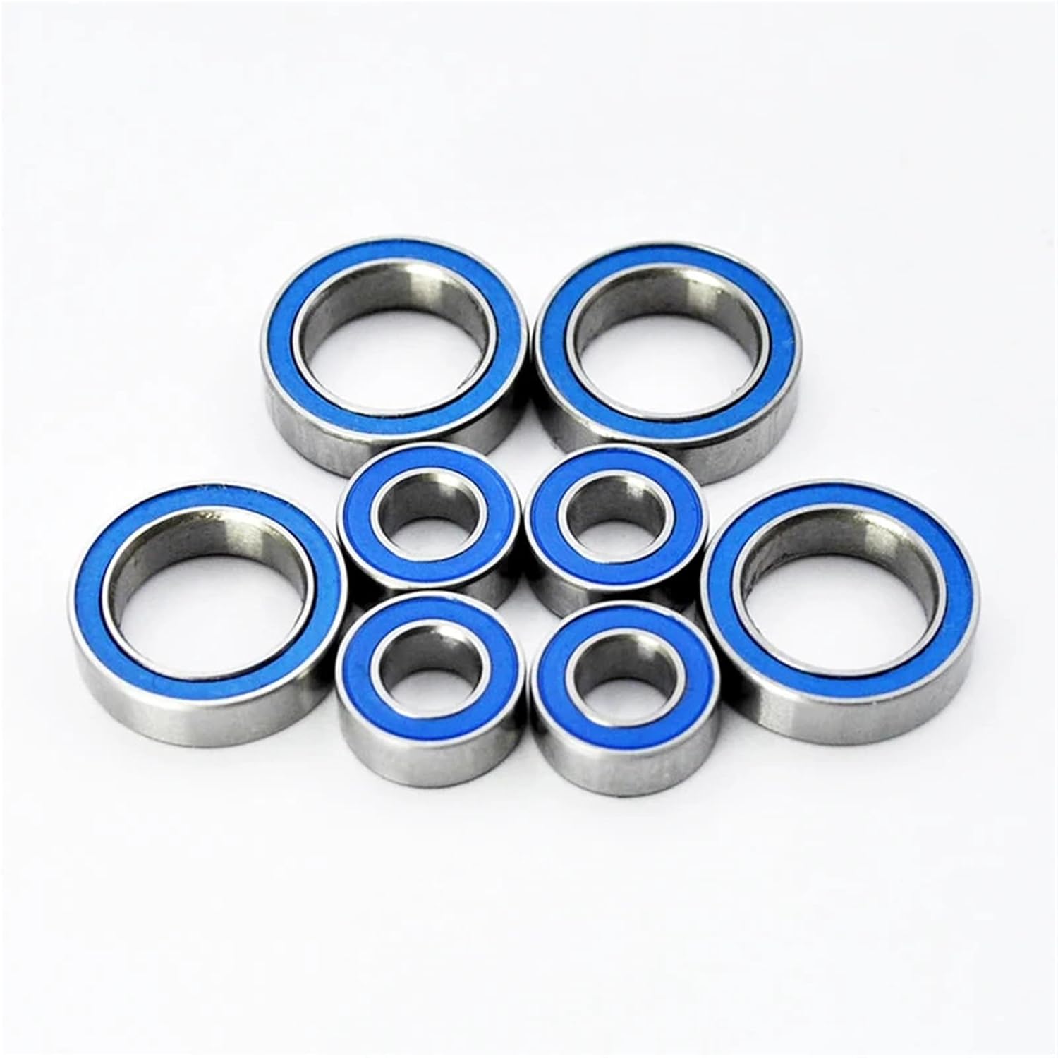 8pcs Rubber Sealed Mini Bearings Kit 5x10x4mm 10x15x4mm RC Car Upgrades Parts Accessories MR105 6700 2RS Bearing