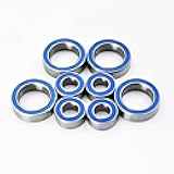 8pcs Rubber Sealed Mini Bearings Kit 5x10x4mm 10x15x4mm RC Car Upgrades Parts Accessories MR105 6700 2RS Bearing