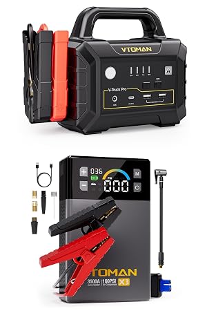 VTOMAN X3 Jump Starter with Air Compressor 3500A Portable Car Battery Jumper Starter 9L Gas 8 5L Diesel