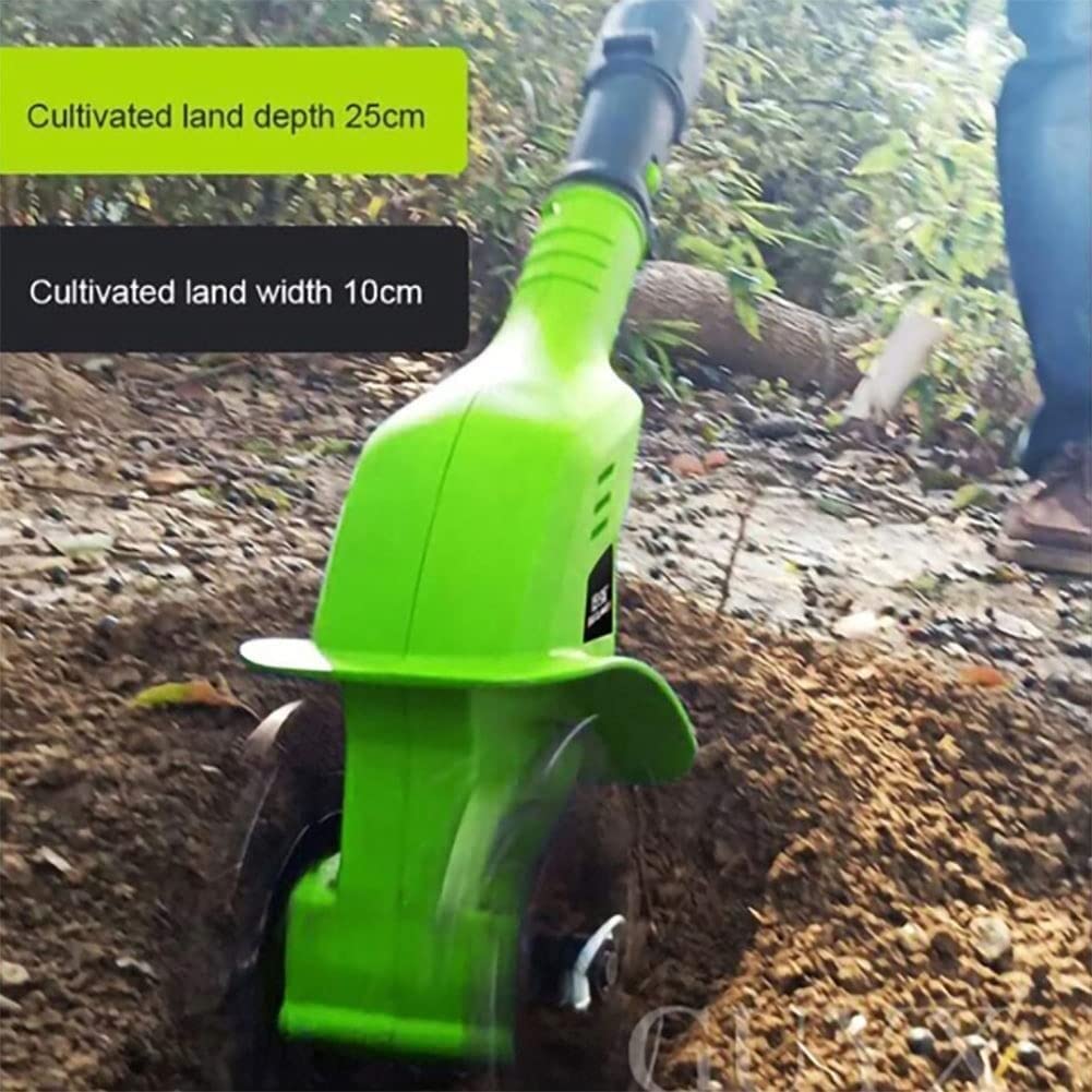 Rotavator inalámbrico, 20V Handheld Electric Garden Tiller Rotavator, 4000Mah Batería de Dientes Delanteros Cultivador de Suelo Herramienta de jardinería Máquina de Cultivo